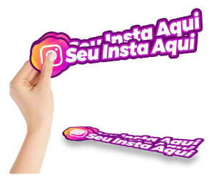Adesivo nome @ intragram adesivo vinil 15x2 4x0 BRILHO adesivo e recorte com mascara transferencia escolha a cor e  modelo de letras