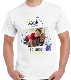 Camiseta Personalizada Tecido Poliéster Estampa Colorida A4  Sublimação  