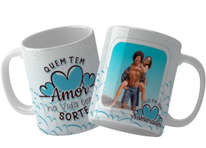 Caneca Personalizada Porcelana 96x150mm colorido Sublimação  